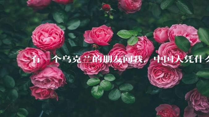 有一个乌克兰的朋友问我,中国人凭什么能享受和平,我该怎么说?